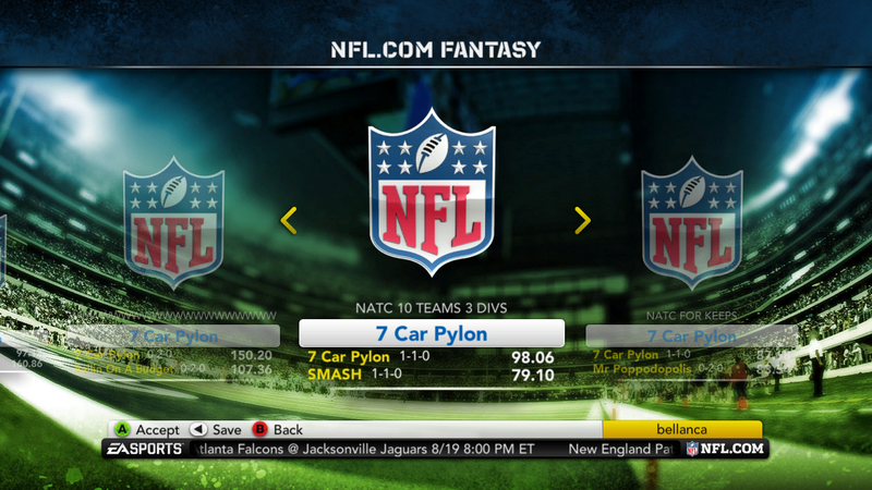 Illustration for article titled Check Your Fantasy Football League's Scores When You Play Madden NFL 12